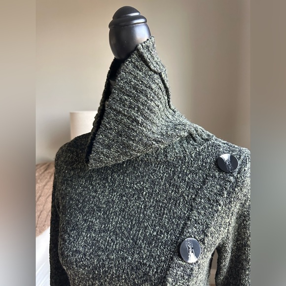 Inner Circle Cowl Turtle Neck Marled Sweater Olive Green Sz Small collegiate - Picture 5 of 8